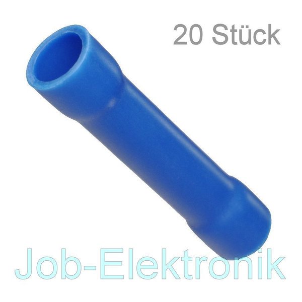 20 St. Stoßverbinder Quetschverbinder 1,5 - 2,5mm² blau crimp Fast - on