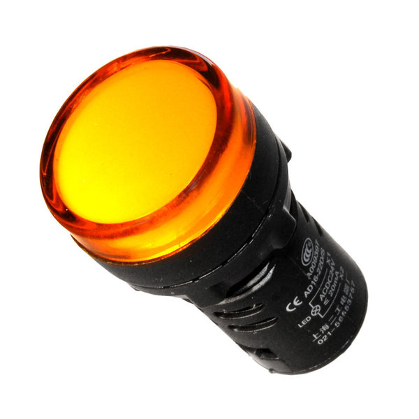Leuchtmelder LED Gelb 12V AC/DC Signalleuchte 22mm