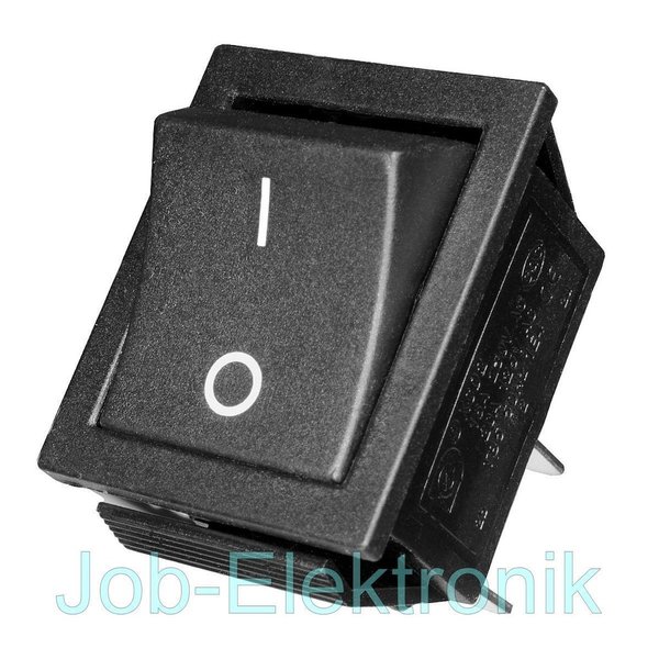 Wippschalter 0-1 2-polig schwarz, Schalter Netzschalter 230V
