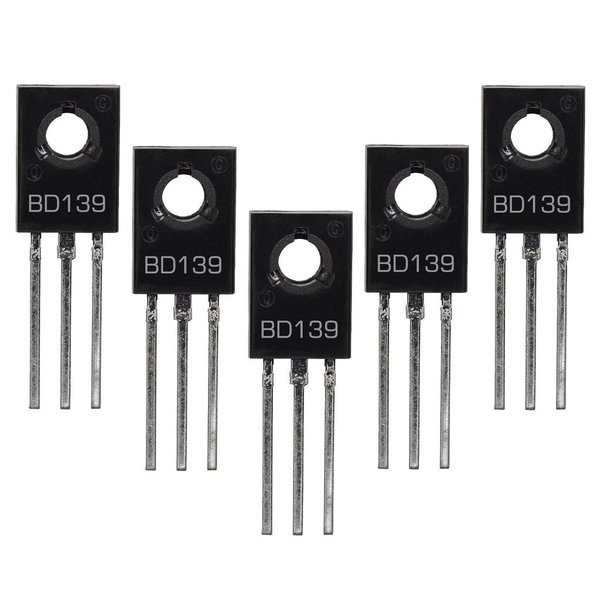 5 Stück BD139 Leistungs - Transistor NPN 12,5W 80V 1,5A TO-126